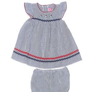 Goodlad Seersucker Sailboat Dress Sz. 18 Months